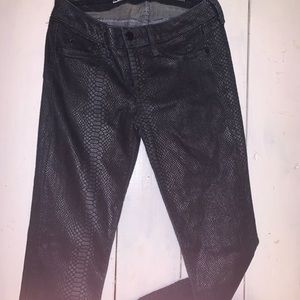 Gray by Saks coated skinny jeans
